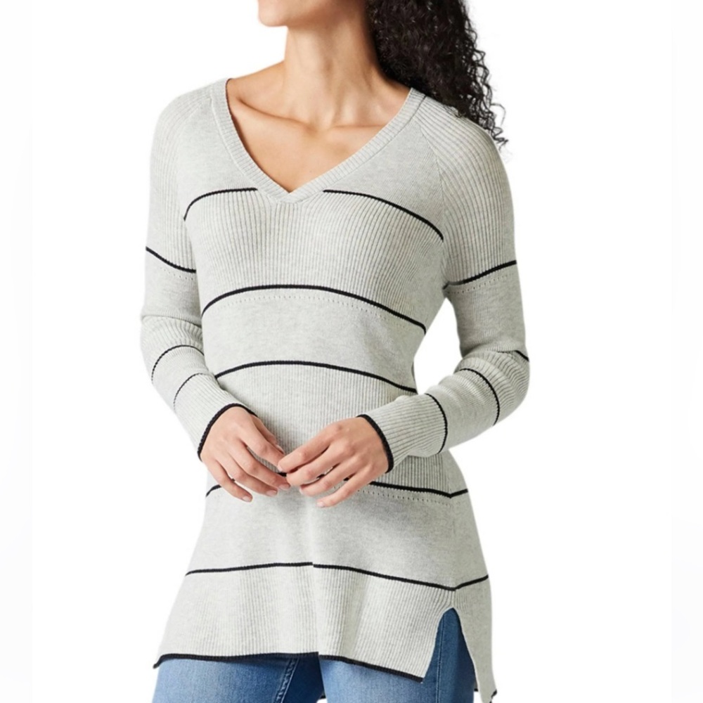 Smartwool Shadow Pine Pointelle Stripe Tunic Sweater